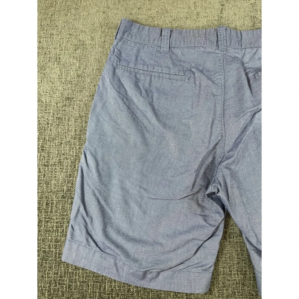 J.Crew Gramercy Mens Blue Micro Pattern Flat Front Shorts Size 32w 9 Inch Inseam